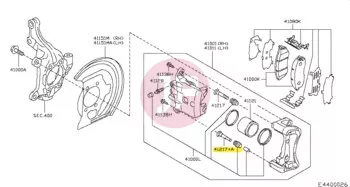 NISSAN 44139-5Y50A - PIN SLIDE