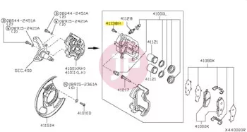 NISSAN 44141-AW70A - PIN-BOLT