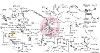NISSAN 46210-VB00B - HOSE ASSY-BRAKE
