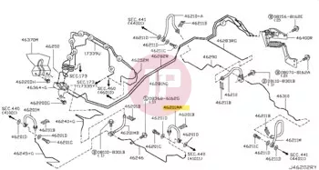 NISSAN 46211-VB00B - HOSE ASSY-BRAKE