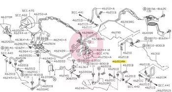 NISSAN 46211-VB00B - HOSE ASSY-BRAKE