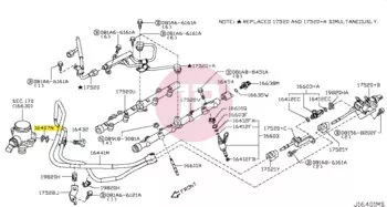 NISSAN 46237-1LA0A - Fékcső tömítő alátét