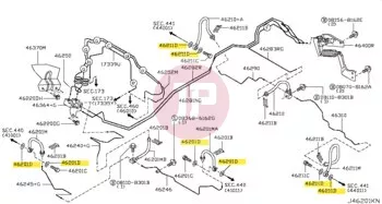 NISSAN 46237-A4600 - Fékcső tömítő alátét