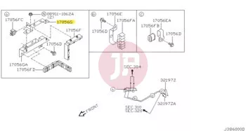 NISSAN 46271-VB365 - CLIP-TUBE.DIFF