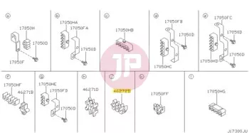 NISSAN 46272-01G03 - INSUL-TUBE