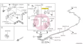 NISSAN 46283-89957 - Üzemanyagcső tartó gumi távtartó