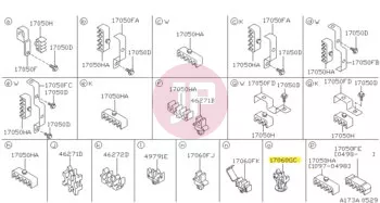 NISSAN 46289-70T01 - Fékcső tartó patent
