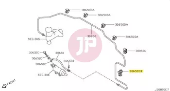 NISSAN 46289-70T01 - CLAMP