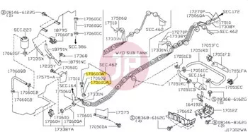 NISSAN 46289-F990A - CLAMP-TUBE,DIFF