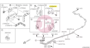 NISSAN 46289-F990A - Vákuumcső rögzítő patent