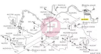 NISSAN 46400-VB000 - VALVE ASSY