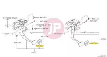 NISSAN 46531-VB000 - COVER PEDAL PAD