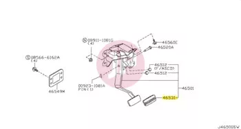 NISSAN 46531-VB010 - COVER PEDAL PAD