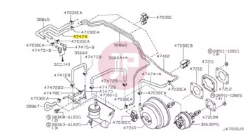 NISSAN 47471-VC300 - Brake Booster Vacuum Hose