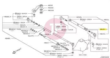 NISSAN 48634-VS40A - NUT