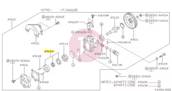 NISSAN 49140-15V00 - ROTER CUMRING S