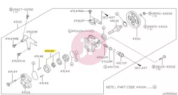 NISSAN 49140-15V00 - ROTER CUMRING S