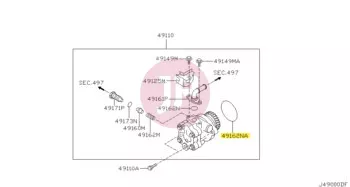 NISSAN 49176-2W200 - SEAL-INLET CONN