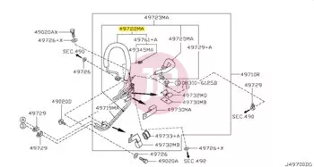 NISSAN 49720-VC300 - Power Steering Pressure Hose Assembly