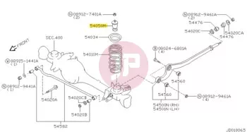 NISSAN 54050-VB000 - BUMPER ASSY-BOU
