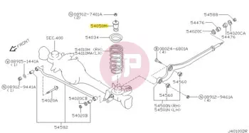 NISSAN 54050-VD20A - BUMPER ASSY-BOU