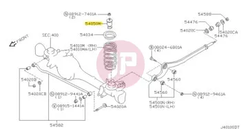 NISSAN 54050-VD20A - BUMPER ASSY-BOU