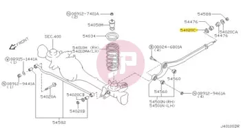NISSAN 54474-01J0A - WASHER