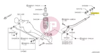 NISSAN 54474-VC30A - WASHER