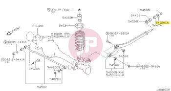 NISSAN 54474-VC30A - Lengőkar hátsó szilent alátét