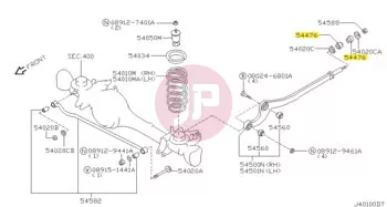 NISSAN 54476-VC001 - BUSHING-RUBBER