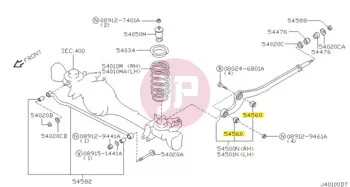 NISSAN 54560-01J00 - BUSH SUB ASSY
