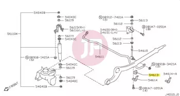 NISSAN 54613-01J11 - BUSHING-STABI