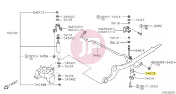 NISSAN 54613-VC020 - Stabilizátor szilent