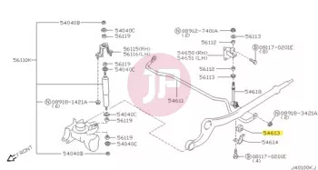 NISSAN 54613-VC223 - BUSHING-STABI