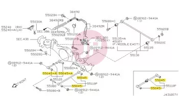 NISSAN 55045-VB200 - BUSH SPRING