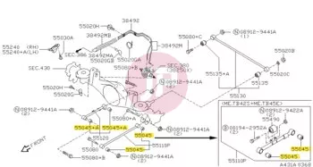 NISSAN 55045-VB200 - BUSH SPRING