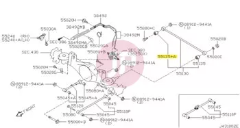 NISSAN 55135-01J10 - BUSH