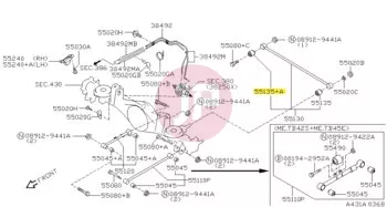 NISSAN 55135-01J10 - BUSH
