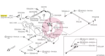 NISSAN 55240-01J01 - Hátsó felfüggesztés felütközésgátló