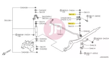NISSAN 56112-V0100 - Stabilizátor szilent