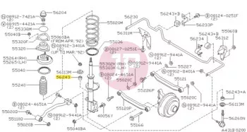 NISSAN 56112-V0100 - BUSHING-STABI