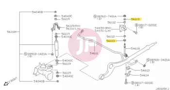 NISSAN 56113-60U0A - Stabilizátor alátét