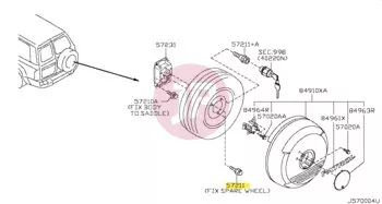 NISSAN 57219-VB00A - BOLT-CLAMP