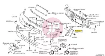 NISSAN 62220-VD210 - BRACKET-BUMPER