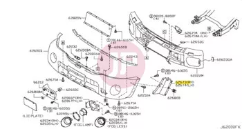 NISSAN 62220-VD210 - BRACKET-BUMPER