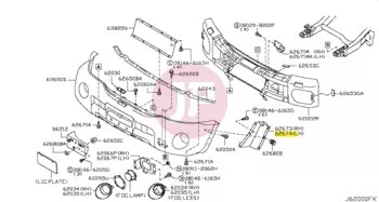 NISSAN 62221-VD210 - BRACKET-BUMPER