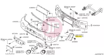 NISSAN 62221-VD210 - BRACKET-BUMPER