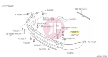 NISSAN 62228-61A00 - Hátsó lámpa rögzítőklipsz