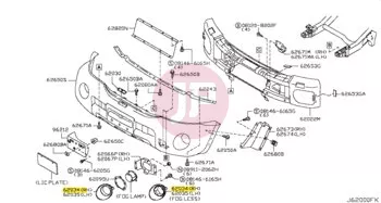NISSAN 62256-VD210 - FIN-FR FASCIA
