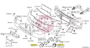 NISSAN 62256-VD210 - FIN-FR FASCIA